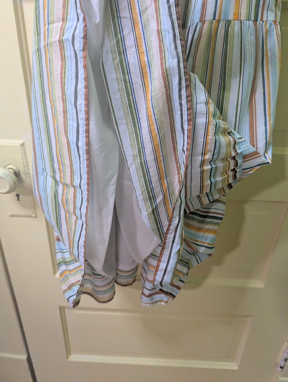 🌴 Lauren Conrad Striped Tiered Cotton Maxi Dress Size M - Picture 5 of 11